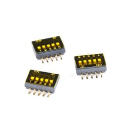2Pcs SMD SMT Slide Type Switch 1P 2P 3P 4P 5P 6P 8P 10P 1.27mm Position Way DIP Black Pitch Toggle Snap(2 Position)