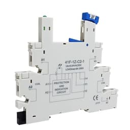 Relay Mounting with LED 6A Ultra-Thin Electromagnetic Relay HF41F 12-ZS 24-ZS DC 12V 24V 1pcs(12v with Orange Base)