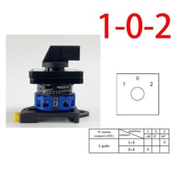 YMW26-20/1 Mounted Rotary Knob Selector Multi Position 20A 1 Pole 4 Terminals Control Circuit LW26-20 Changeover Cam Switch(1-0-2 DIN)