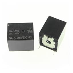 5Pcs 5V 12V 24V 20A DC Power Relay SRA-05VDC-CL SRA-12VDC-CL SRA-24VDC-CL 5Pin PCB Type in Stock Black Automobile Relay(SRA-05VDC-CL)