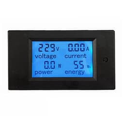 1pc 4 in 1 Meter Voltage Current Power Energy Meter Gauge AC 80-260V 20A 100A Voltmeter Ammeter Watt Power Meter Blue Backlight(100A)