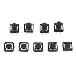 20PCS 12x12 12 * 12 * 4.3mm 5mm 4.5 6 7 8 9 9.2 10 11 11.5 4Pin Tactile Tact Push Button Micro Switch Self-Reset DIP Switches(12x12x4.5)