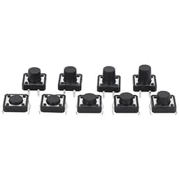20PCS 12x12 12 * 12 * 4.3mm 5mm 4.5 6 7 8 9 9.2 10 11 11.5 4Pin Tactile Tact Push Button Micro Switch Self-Reset DIP Switches(12x12x4.5)