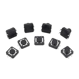 20PCS 12x12 12 * 12 * 4.3mm 5mm 4.5 6 7 8 9 9.2 10 11 11.5 4Pin Tactile Tact Push Button Micro Switch Self-Reset DIP Switches(12x12x4.5)