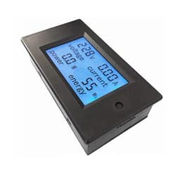 1pc 4 in 1 Meter Voltage Current Power Energy Meter Gauge AC 80-260V 20A 100A Voltmeter Ammeter Watt Power Meter Blue Backlight(100A)