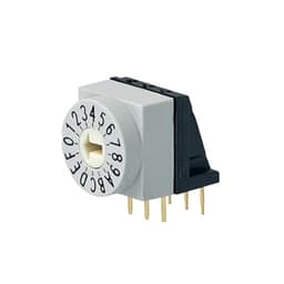 1pcs 10 * 10mm Gear Communication Signal IP67 Waterproof Rotary Coding Switch DIP Dialing(Pink)