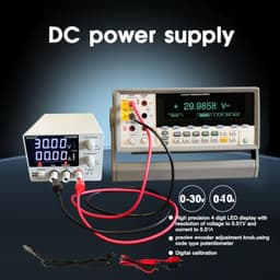 Variable DC Power Supply, 0-30V 0-10A, Bench Power Supply with Encoder Knob, 4-Digit LED Display, Digital Calibration, USB and Type-C Charging