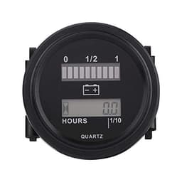 LED Battery Indicator, 12V/24V/36V/48V/72V LED Digital Battery Indicator Gauge with Hour Meter Replacement for Cart