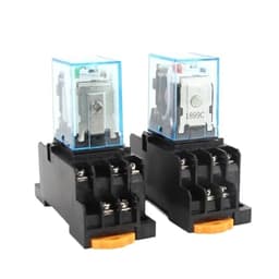 1pcs Intermediate Relay HH53P MY3NJ Plug-in Relay DC AC12v 24v AC110v 220v 5a Silver Contact PYF11a 11pins Relay Socket(AC 12V)