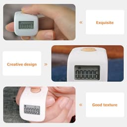 Rechargeable Finger Digital Counter with Ring, 6 Digit Display