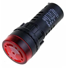 GUMMMY 1PCS AD16-22SM Intermittent Sound,Buzzer Alarm,22MM 12V 24V 110V,220V red Green Yellow. (Color : Red, Size : 220V)