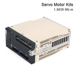 1.5KW Servo Motor Driver Kits 6N.m 220V 6A 2500rpm AC Without Brake for CNC Router