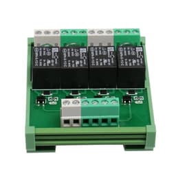 4 Channel Relay Module 1 SPDT DIN Rail Mount 12V 24V DC/AC Interface Relay Module 220V 230V 5VDC(FY-T734-12VACDC)
