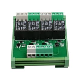 4 Channel Relay Module 1 SPDT DIN Rail Mount 12V 24V DC/AC Interface Relay Module 220V 230V 5VDC(FY-T734-12VACDC)