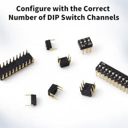 20 PCS 4 Pin 2 Positions DIP Switch, 2.54mm Pitch, Black