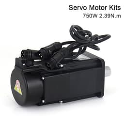 750W Bus Type Servo Motor Driver Kits 2.39N.m 220V 5A Absolute Value with Brake for CNC Router