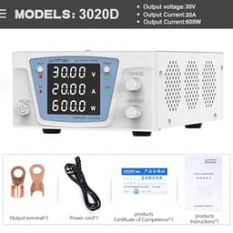 KPS6020D Laboratory Power Supply 60V 20A Adjustable stabilized Variable Digital Regulated Power Supply 30V 20A 100V 10A(30V 20A,220V)