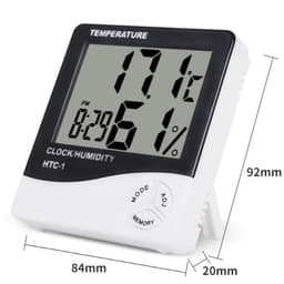 2pcs Weather Station Clock Temperature Humidity Meter with Alarm