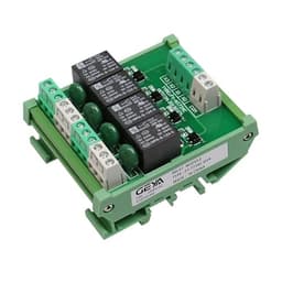 4 Channel Relay Module 1 SPDT DIN Rail Mount 12V 24V DC/AC Interface Relay Module 220V 230V 5VDC(FY-T734-12VACDC)