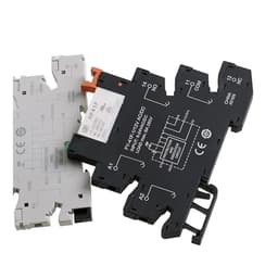 1PC Slim Relay Module Protection Circuit, 6A 12VDC/AC or 24VDC/AC or 230VAC, Socket 6.2mm Thickness 48V 110V(FY-41F-1 12VACDC)