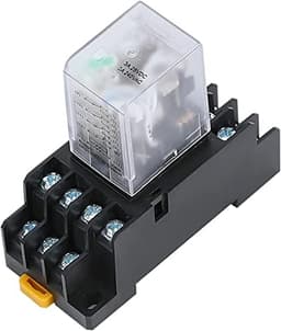 Relay HH54P MY4NJ Plug-in Relay PYF14A DC/AC 12v 24v 36v 48v 110v 220v DC/AC 5A Silver Contact 14pins 4PDT rele Socket(Dc,12V)