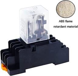 Relay HH54P MY4NJ Plug-in Relay PYF14A DC/AC 12v 24v 36v 48v 110v 220v DC/AC 5A Silver Contact 14pins 4PDT rele Socket(Dc,12V)