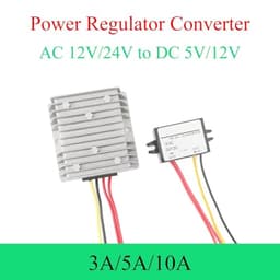 AC 12V/24V to DC 5V/12V AC-DC Power Converter 3A 5A 10A Regulator Step-Down Voltage Power Supply Modul(5A Medium Plastic,DC 12V)