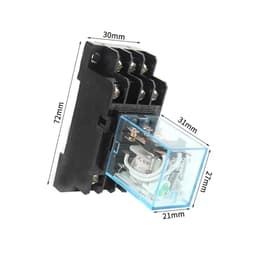 1pcs Intermediate Relay HH53P MY3NJ Plug-in Relay DC AC12v 24v AC110v 220v 5a Silver Contact PYF11a 11pins Relay Socket(AC 12V)