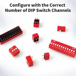 20 PCS 2 Pin 1 Positions DIP Switch, 2.54mm Pitch, Red