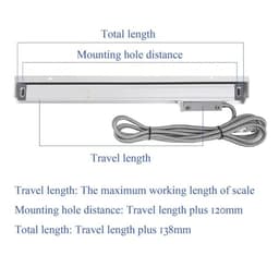 Linear Scale 1um 5V TTL 20x29mm DRO Small Encoder Grating Ruler Sensor(100mm-1um)