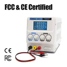 YIHUA 305D-IV Regulated Variable DC Lab Power Supply 0-5A 0-30V Low Noise Bench Switch Mode Power Supply with Alligator Clips, High Precision for