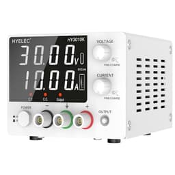 Variable DC Power Supply, 0-30V 0-10A, Bench Power Supply with Encoder Knob, 4-Digit LED Display, Digital Calibration, USB and Type-C Charging