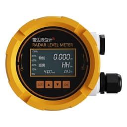 Level Gauge 4-20mA LCD Radar Level Gauge RS485 0-20m Water Level Sensor DC 24V Liquid Level Transmitter(0-5m RS485 Output)
