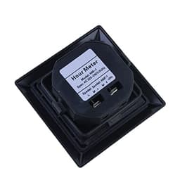 New 50Hz AC 24V 110V 220v Hour Meter Non-Resettable Square Sealed Hours Timer Meter Gauge Counter HM-1 (Color : AC 24V, Size : 60HZ)