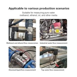 Turbine Flow Meter Liquid Sensor Pulse Output Digital Transmitter