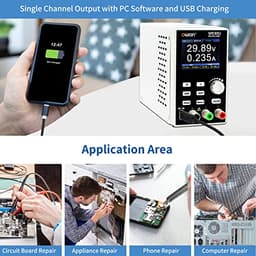 OWON SPE3051 Programmable Lab Power Supply (0-30V 0-5A), 150w Bench DC Power Supply with 2.8 inch LCD Display and Output Enable/Disable Button,Single