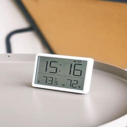 ABS Wall-Mounted Digital Clock Multifunctional Temperature Humidity Meter