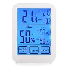 ABS Digital LCD Large Screen Touch Temperature Humidity Meter with Backlight