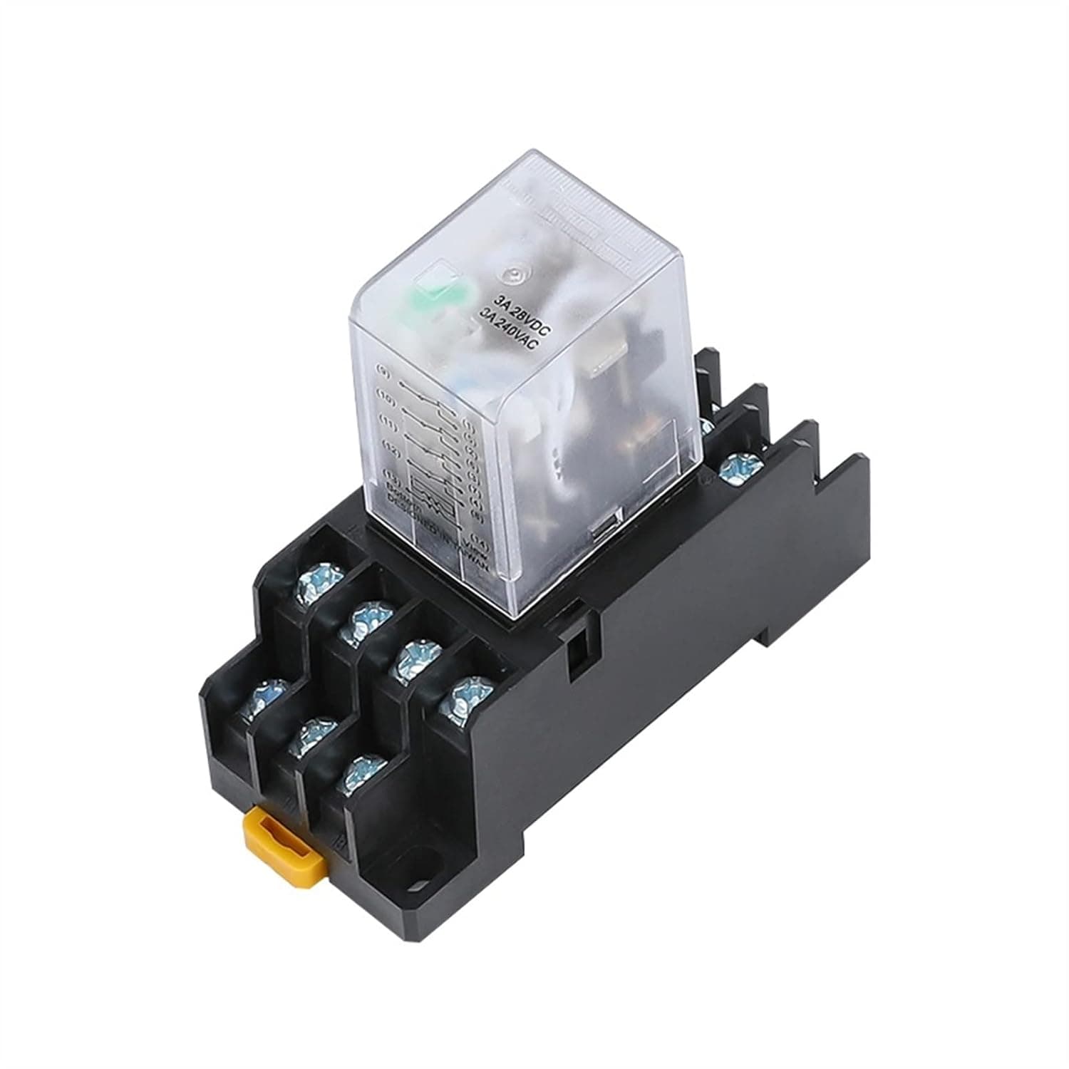 Relay HH54P MY4NJ Plug-in Relay PYF14A DC/AC 12v 24v 36v 48v 110v 220v DC/AC 5A Silver Contact 14pins 4PDT rele Socket(Dc,24V)