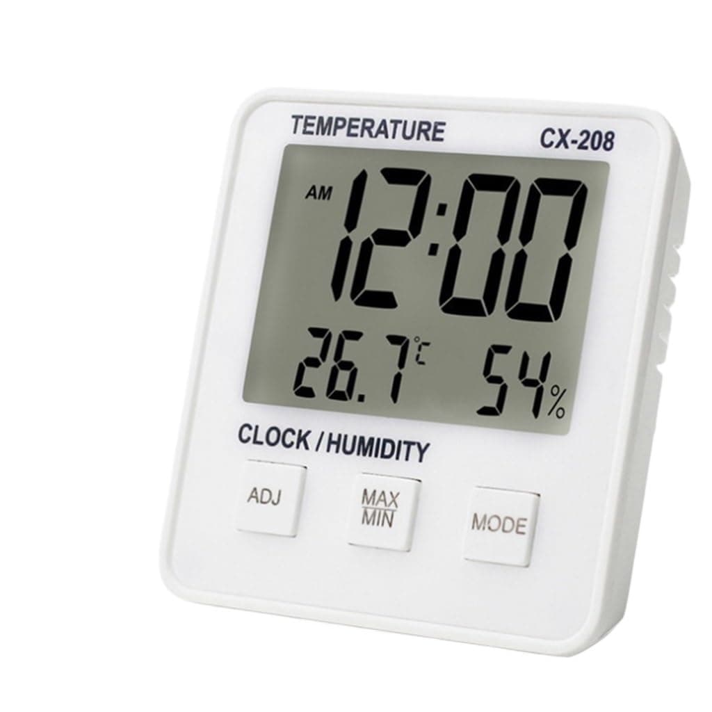 Indoor Temperature and Humidity Meter Home Hygrometer Alarm Clock Chimes the Whole Time