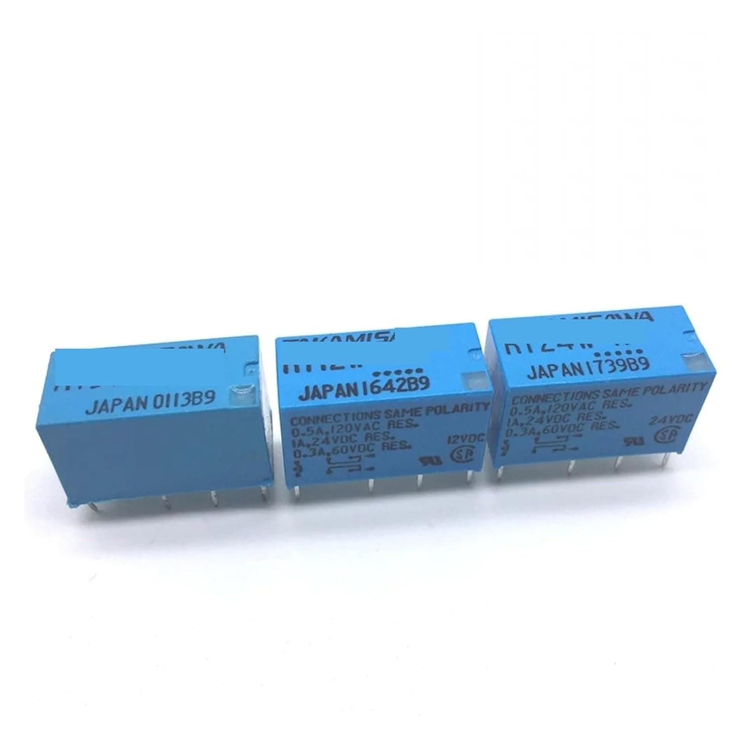 10pcs TAKAMISAWA RY5W-K RY12W-K RY24W-K 5/12/24V DPDT Signal Relay 8 Pin 1A(RY5W-K)