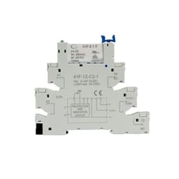 5PCS 10PCS Rail Slim Relay Module 41F-1Z-C2-1 Integrated Mount Power Relay Relay Holder 12V 24V ACDC Relay Socket 6.2mm(F)