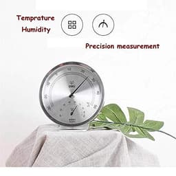 Stainless Machanical Thermo-Hygrometer Mechanical Induction Element no Need Battery Temperature and Humidity Meter