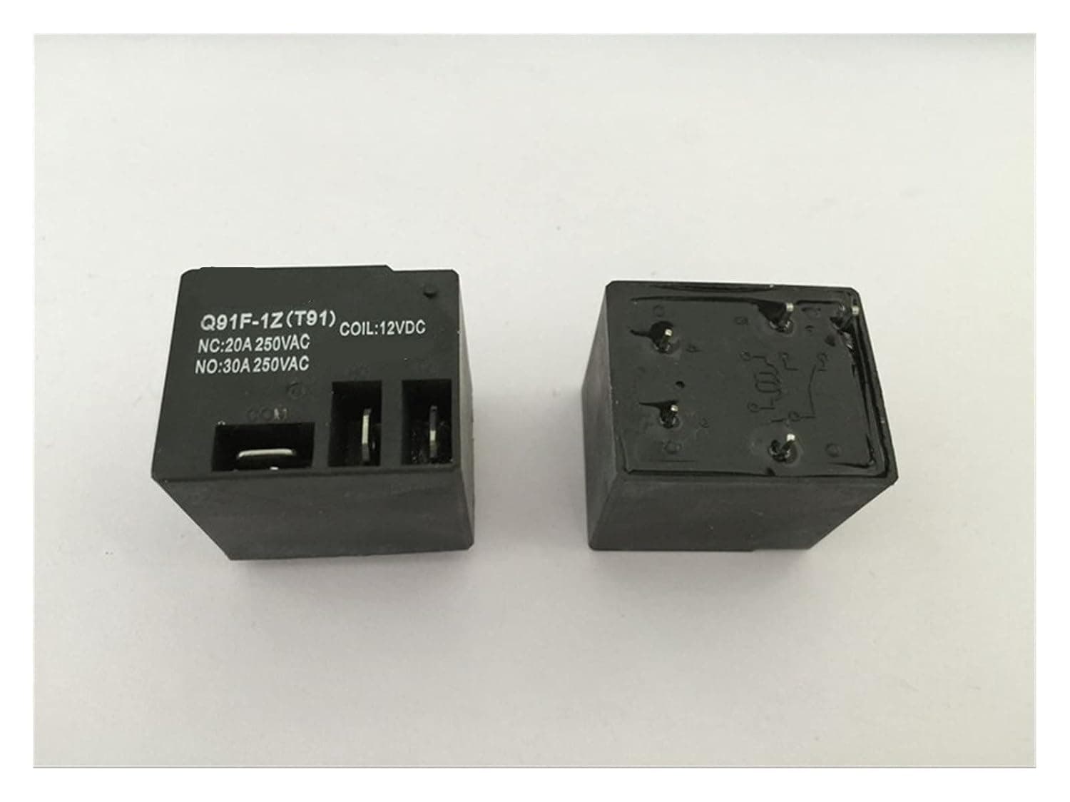 10PCS Q91F-1Z DC 12V Electrical PCB Type Power Relay 250V 30A