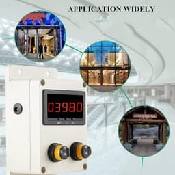 Digital Visitor Counter for Markets and Shopping Malls, Infrared Sensor Counting Range 0-99999, Reflector Seng Di 70cm/2m/6m, Track Customer Traffic