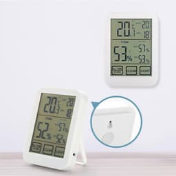 ABS Digital LCD Large Screen Touch Temperature Humidity Meter with Backlight