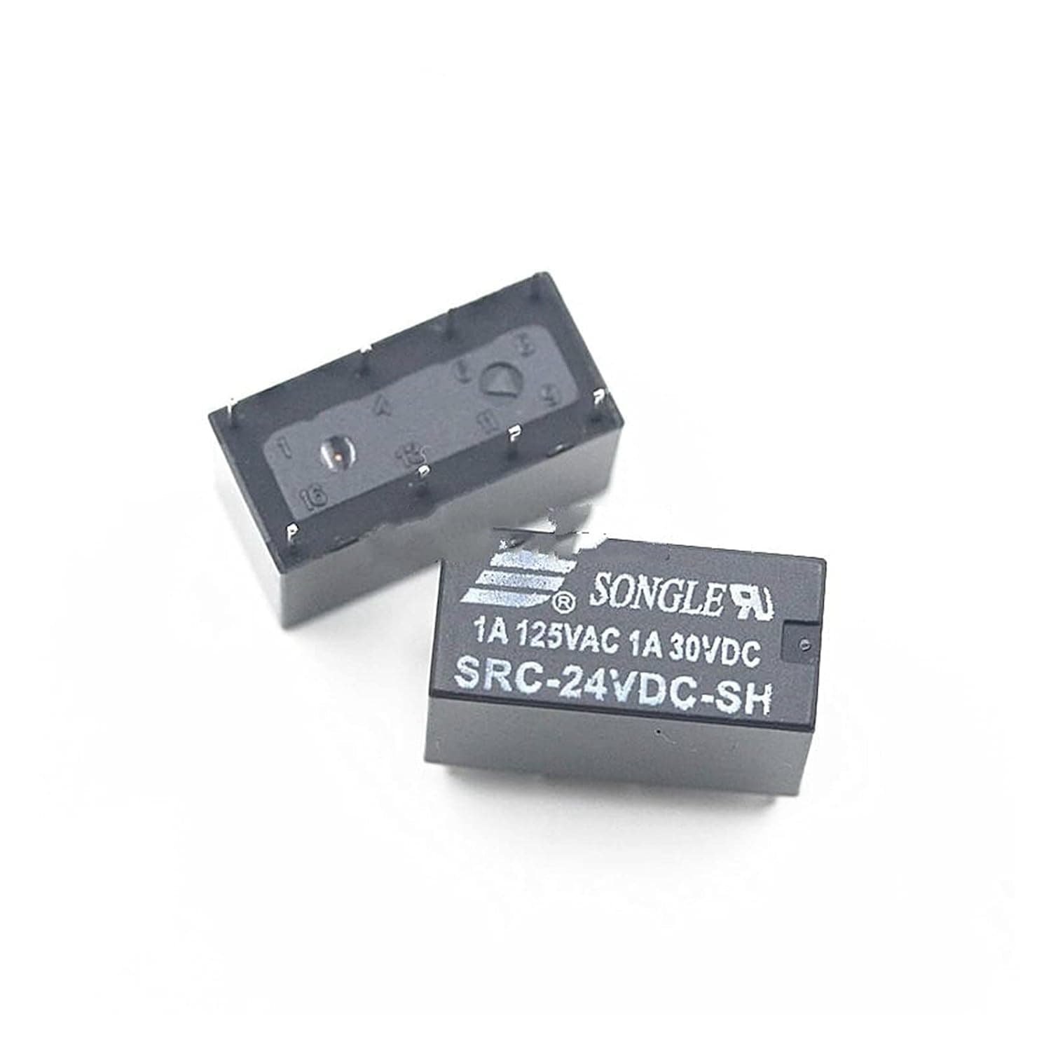 2pcs Src-05 12 24vdc-sh 5V 12V 24V Signal Relay, Two Opening and Closing, 1A 8-pin(5vdc)