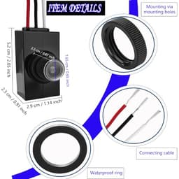 8 Packs Dusk to Dawn Sensor for Outdoor Lighting 100-277V Photoelectric Switch Photocell Light Sensor for Incandescent Fluorescent and LED Lamp