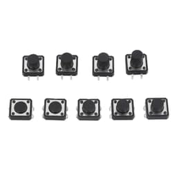 20PCS 12x12 12 * 12 * 4.3mm 5mm 4.5 6 7 8 9 9.2 10 11 11.5 4Pin Tactile Tact Push Button Micro Switch Self-Reset DIP Switches(12x12x4.5)