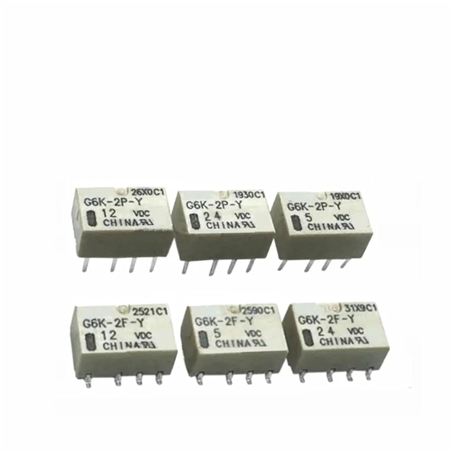 G6K-2F-Y-3VDC G6K-2F-Y-5VDC G6K-2F-Y-12VDC G6K-2F-Y-24VDC G6K-2P-Y-3VDC G6K-2P-Y-5VDC G6K-2P-Y-12VDC G6K-2P-Y-24VDC 1A 8Pin Signal